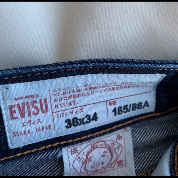 Evisu men’s denim jeans with print - Picture 6 of 8